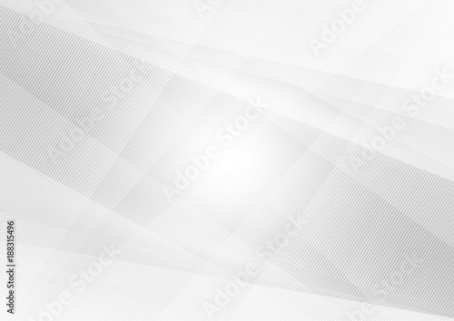 White and gray color abstract geometric on background with copy space, vector illustration