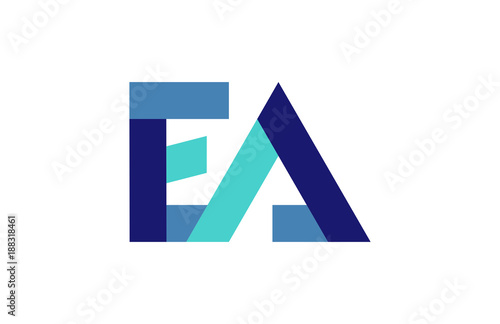 EA Blue Ribbon Letter Logo