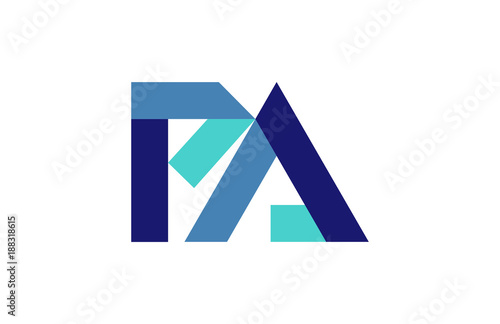 PA Blue Ribbon Letter Logo