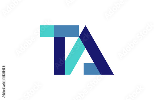 TA Blue Ribbon Letter Logo