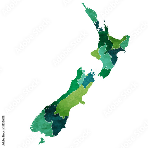 Canvas Print ニュージーランド　地図　国　アイコン