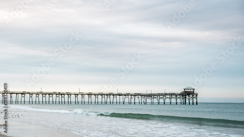 Sunrise at the Atlantic Beach Pier on Emerald Isle