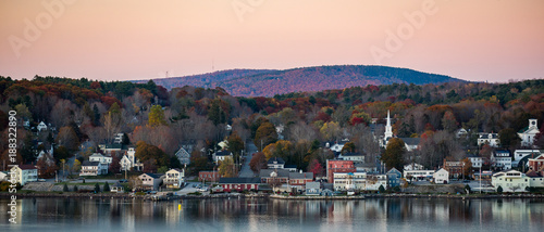 New England town across the river.