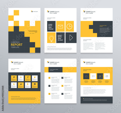 business company profile ,annual report , brochure , flyer, presentations,magazine,and book  layout template, with page cover design and  info chart element. vector a4 size for editable.