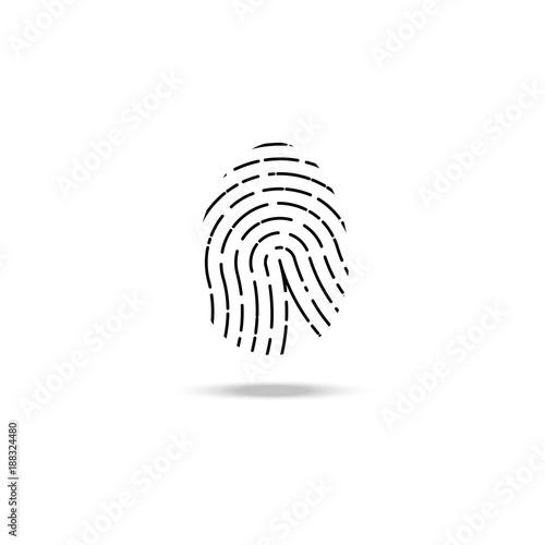 vector fingerprint icon