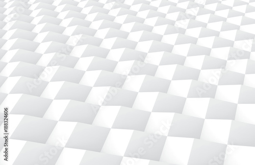 White tilt cubes background