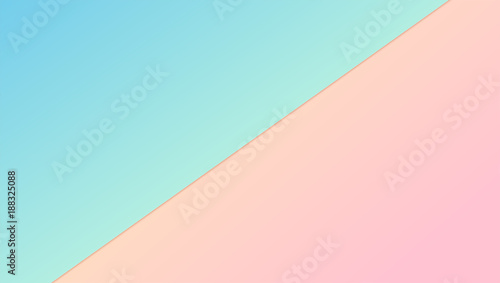 Paper with two color background, idea for banner. Horizontal abstract geometric compositions with paper sheets for card, poster, brochure. 3D illustration