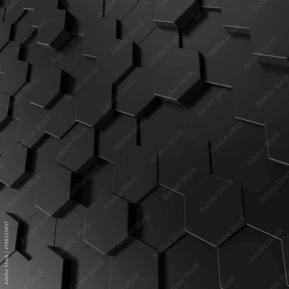 Black hexagon background Black hexagon background