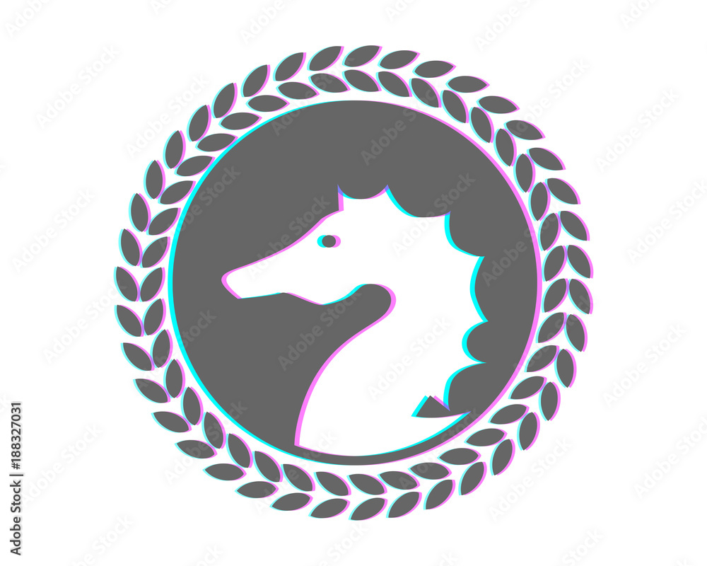 Fototapeta premium head seahorses nautical marine life