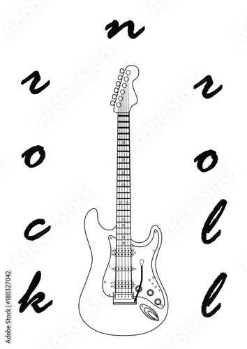 Fototapet electric guitar rock and roll