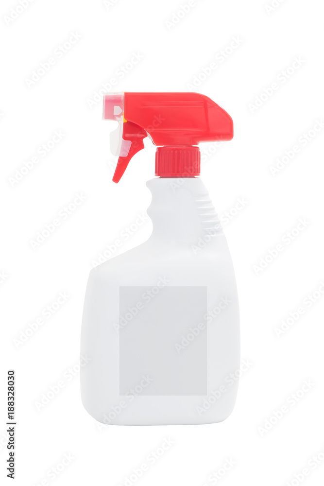 White spray bottle isolated on a white background White spray bottle isolated on a white background