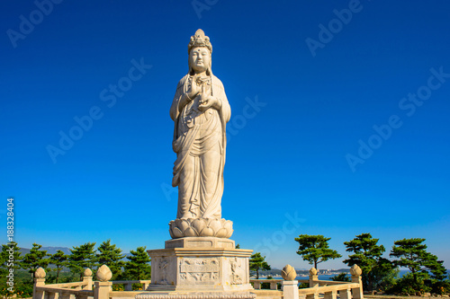 A stone statue of Buddha called Haesugwaneumsang.