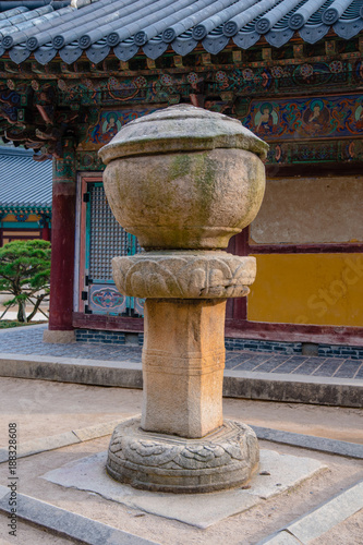 bongbaltab pagoda in Tongdosa Temple. (The text on the stone is Korea Treasure No. 471) © SiHo