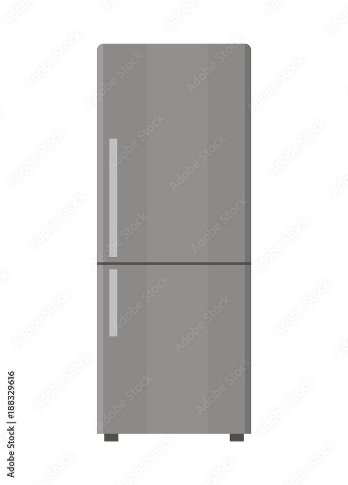 Refrigerator isolated on white background. Flat design. Vector illustration. Refrigerator isolated on white background. Flat design. Vector illustration.