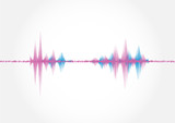 Sound wave ,vector illustration.