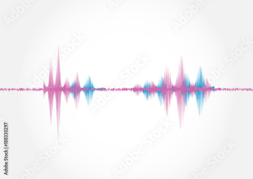 Sound wave ,vector illustration.