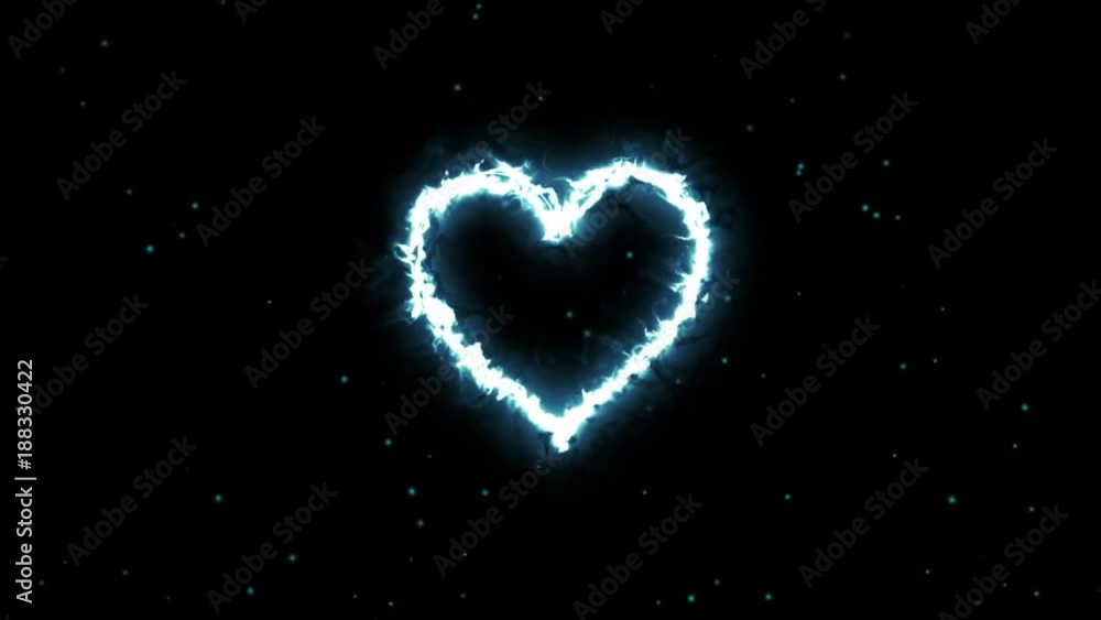 4k Animation Blue Energy shape of Heart with black background and blue sparkle. Motion graphic and animation background. Concept Love Valentine. 4k Animation Blue Energy shape of Heart with black background and blue sparkle. Motion graphic and animation background. Concept Love Valentine.