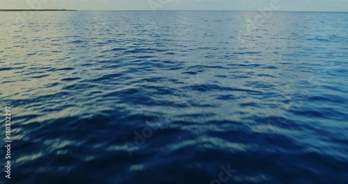Cinematic aerial view of tropical beach In Hawaii
