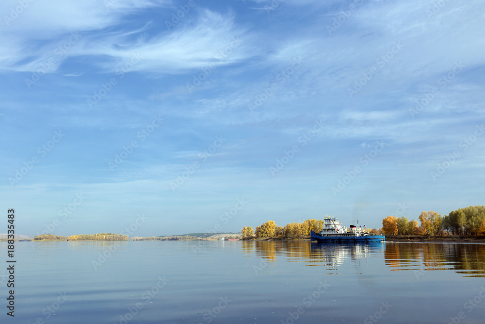 river pusher on the Kama river river pusher on the Kama river