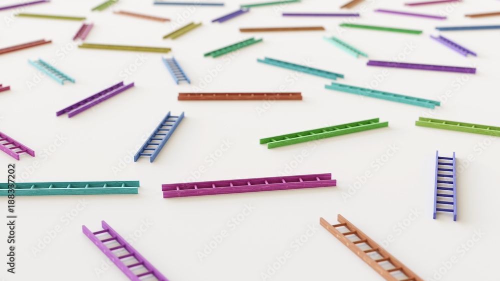 Variously Colored ladders in a Tight Even Grid on a Simple Concrete Surface Variously Colored ladders in a Tight Even Grid on a Simple Concrete Surface