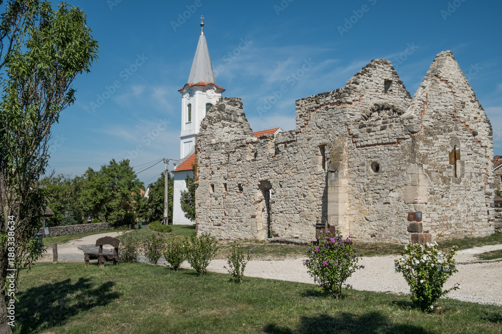 New and old church in Hungary