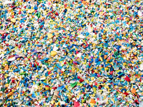 Crushed plastic, Prepared to be re-melted to recycled plastic pellets