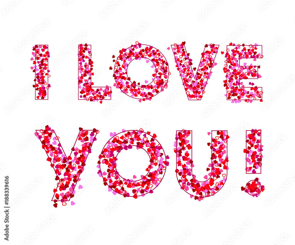 I love you card. Vector illustration. I love you card. Vector illustration.