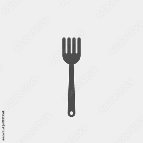 Fork flat vector icon