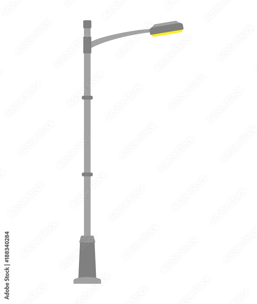 veterano lema Oceano Street light isolated on white background. Outdoor Lamp post in flat style.  Vector illustration vector de Stock | Adobe Stock