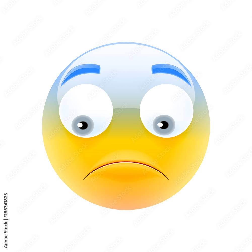 Sad emoticon. Unhappy smile. Upset Emoji Stock Vector Adobe Stock