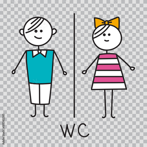 WC sign. Toilet door plate icon for cafe, restaurant, supermarket, shopping center. Bathroom plate. Water closet