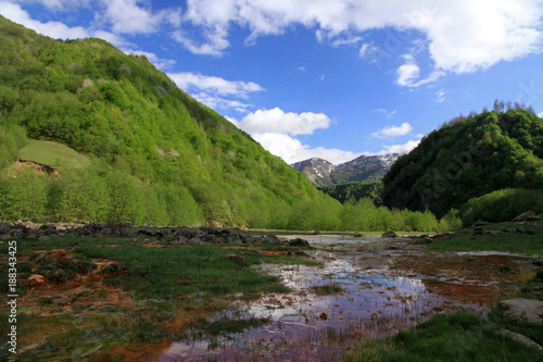 Aragvi river valley, Caucasus, Georgia