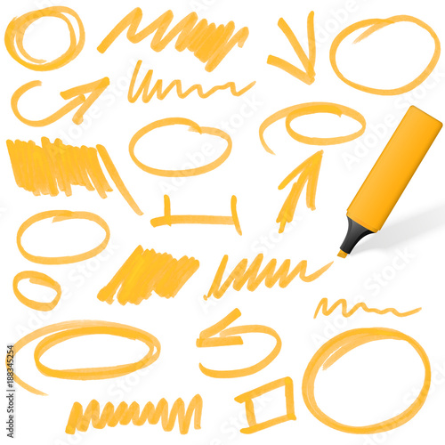 colored highlighter with markings