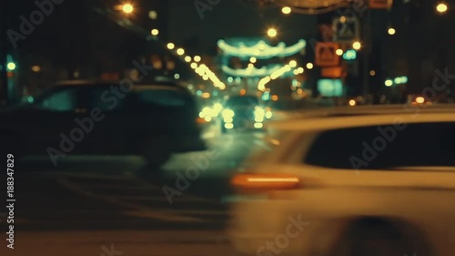 urban traffic at night