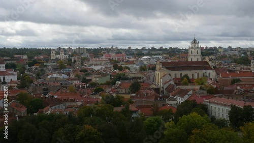 Wallpaper Mural Cinemagraph view of the city of Vilnius from a height Torontodigital.ca