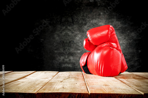 red gloves on desk 