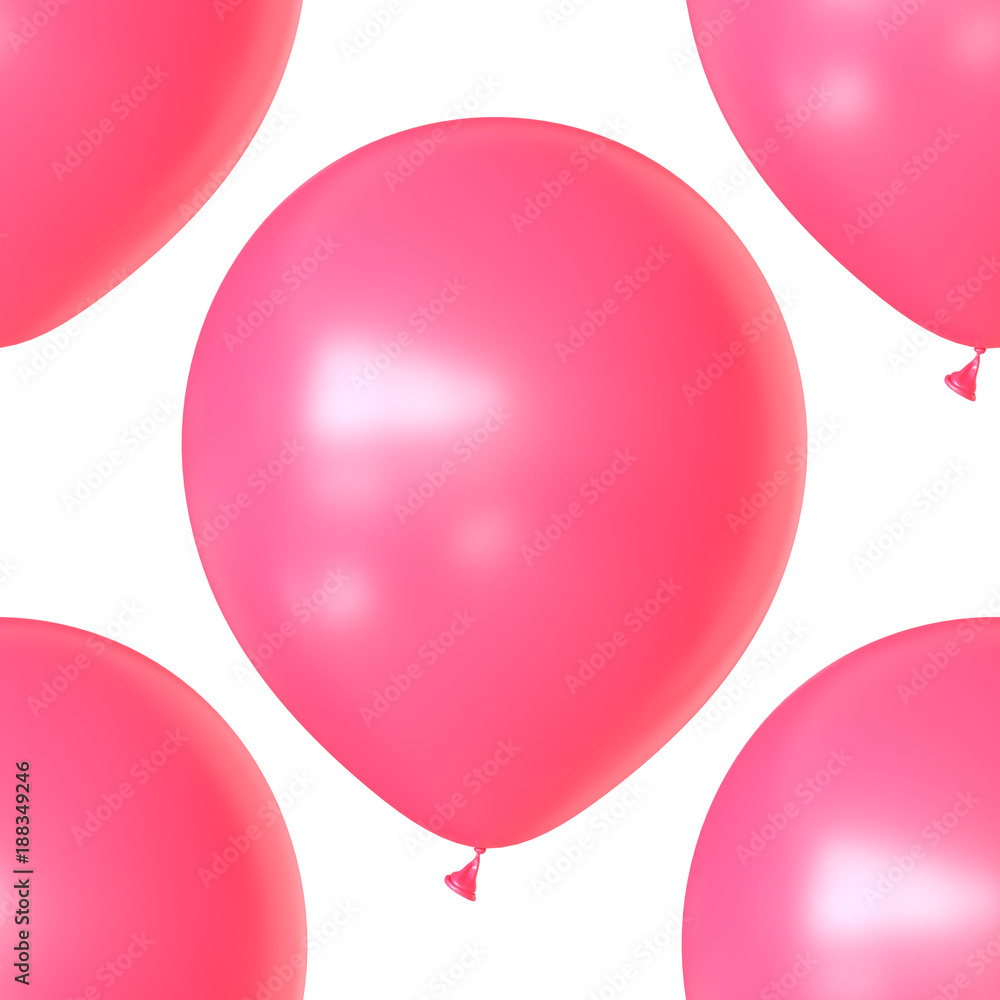 Seamlessly Tiling Background of Red Balloons