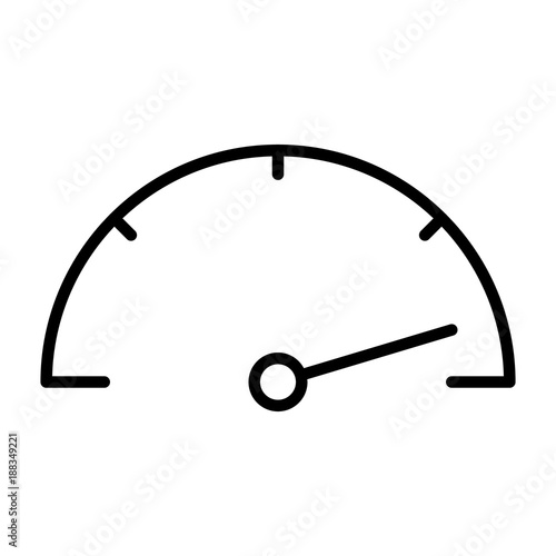 Speedometer Line Icon. Vector Simple Minimal 96x96 Pictogram