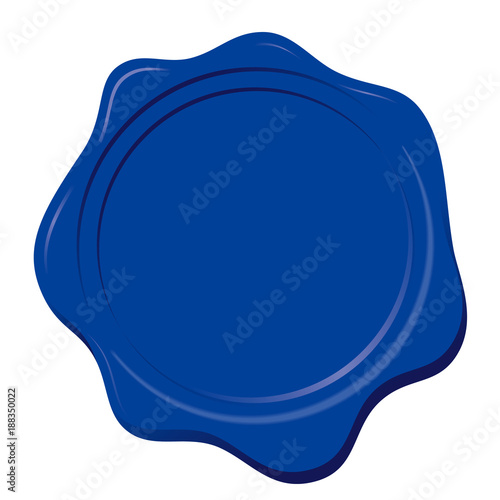 Envelope stamp (blue) | Envelopes wax seal | Illustration / symbol icon