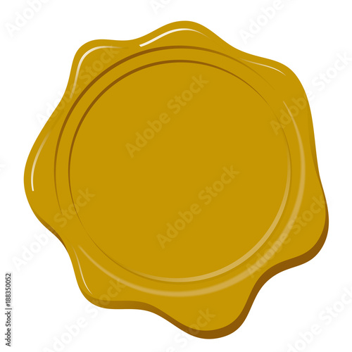 Envelope stamp (gold) | Envelopes wax seal | Illustration / symbol icon