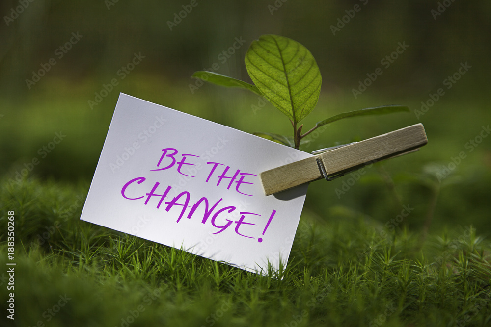 Be the Change! - obrazy, fototapety, plakaty 