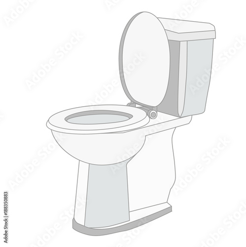 isolated white toilet bowl
