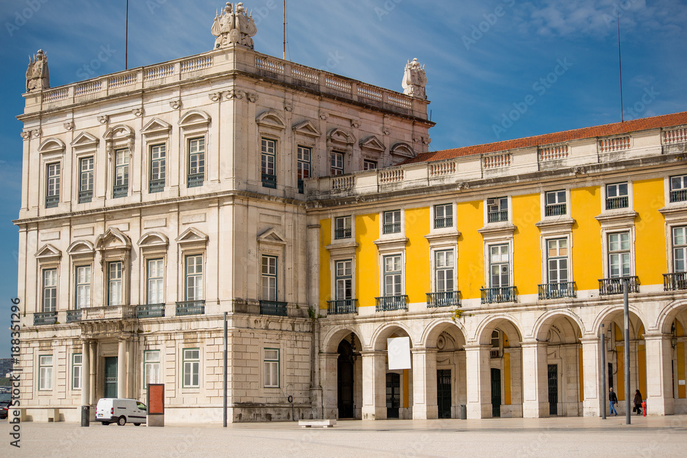 Lisbon, Portugal. Ministry of sea in Commerce square