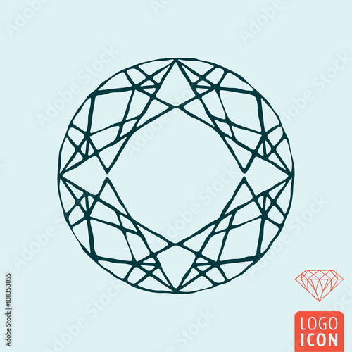 Diamond icon isolated