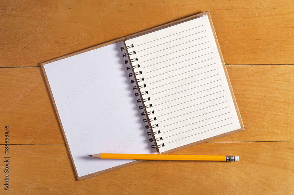 Notepad with a pencil Notepad with a pencil