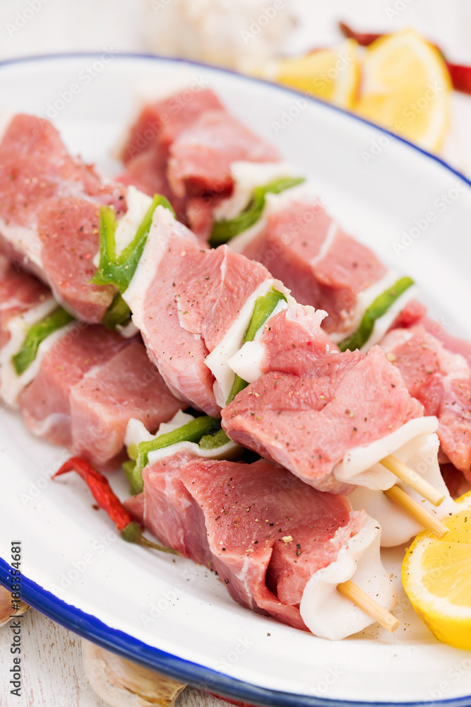 raw turkey fillet with pepper and lemon raw turkey fillet with pepper and lemon