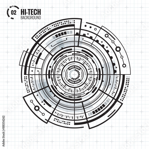 Sci-Fi Futuristic Circle Element Design