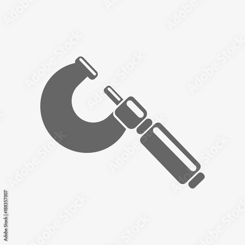 micrometer vector icon. workhouse equipment