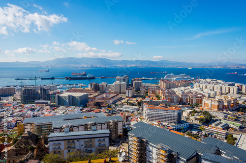 View over Gibraltar from above