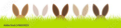 Easter Banner Meadow 5 Bunnys